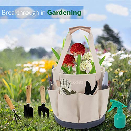Scuddles Garden Tools Set - 9 Piece Heavy Duty Gardening Tools wIith, Ergonomic Hand Digging Weeder, Rake, Shovel, Trowel, Sprayer, Gloves Gift for Men & Women Upgraded 2020 Version - Thumbnail 5