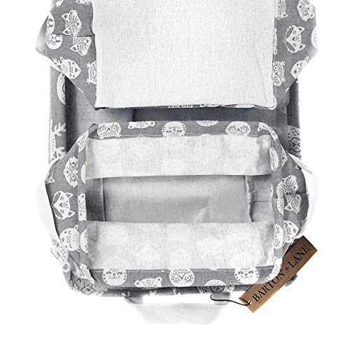 Barton + Lane 3Pc. Set Baby Storage Baskets For Toys, Clothes - Large And Small Nursery Organizer Bins For Boy/Girl's Room – Foldable Canvas Toy Storage Basket With Handles (Animal Faces) #TOP6