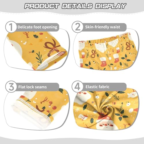 KLL Ho Ho Ho Pattern Funny Christmas Amber Toddler Girl Legging Stretch Full Length Lounge Pants Exercise3