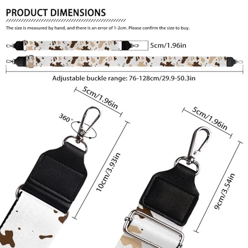 Image of TODIYADDU Brown Beige Milk Cow Stripe Strap Bag Straps Replacement Crossbody Bag Straps Straps for Crossbody Bags for Women Students Suitable for Crossbody Bag Handbag Computer Bag Guitar Nice Gifts
