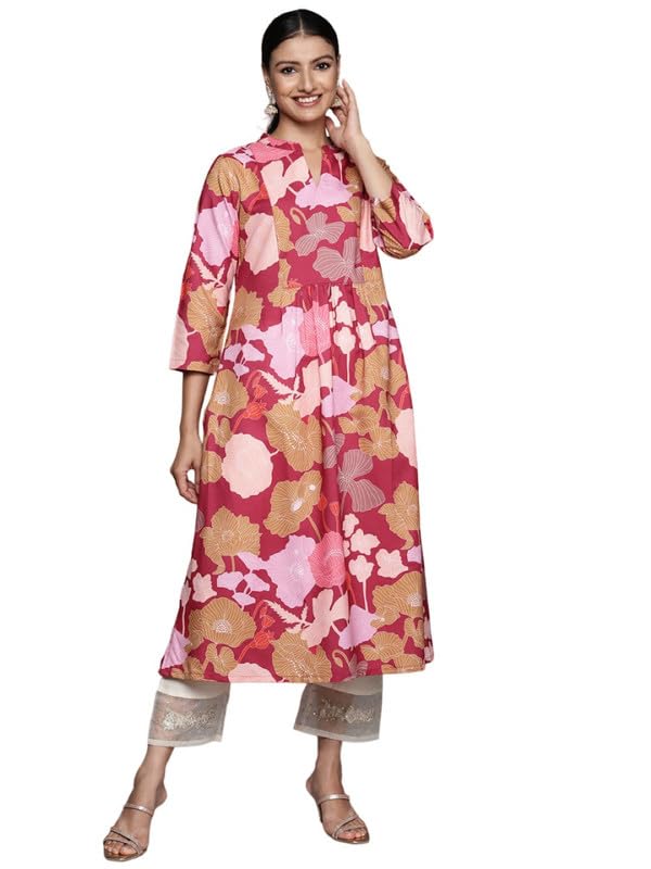 Kurta évasée haut de gamme Varanga col mandarin finitions premium