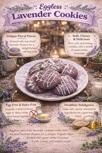 Image of MOM'S BAKERY Crunchy Lavender Cookies 200 gm Soft, Chewy & Freshly Baked Snack Treats- Ideal for Gifting | T45 Flour, Butter, Sugar, Vanilla Essence | Perfect for Biscuit Lovers | Healthy & High Fiber for Anytime Cravings for Tea Time