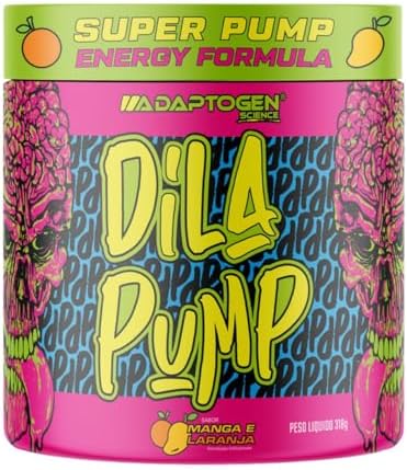 Dila Pump 318g Pré Treino Sem Cafeína Sabor Manga e Laranja - Ada...