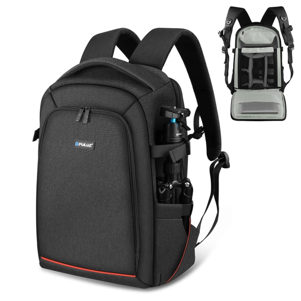 PU5015B Camera Backpack Camera Bag Large Capacity Camera Case with Laptop Compartment Tripod Holder Rain Cover for Women Men Photographer-image-9