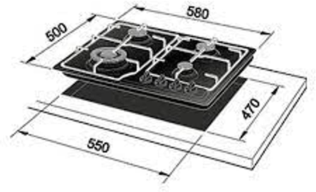 DeLonghi IF 46 PRO N Piano Cottura da Incasso 60 cm, Comandi Frontali DeLonghi IF 46 PRO N Piano Cottura da Incasso 60 cm, Comandi Frontali