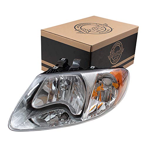 Halogen Headlight Headlamp Driver Replacement for 01-07 Dodge Caravan Chrysler Town & Country Voyager 113 Wheel Base Van 4857701AC