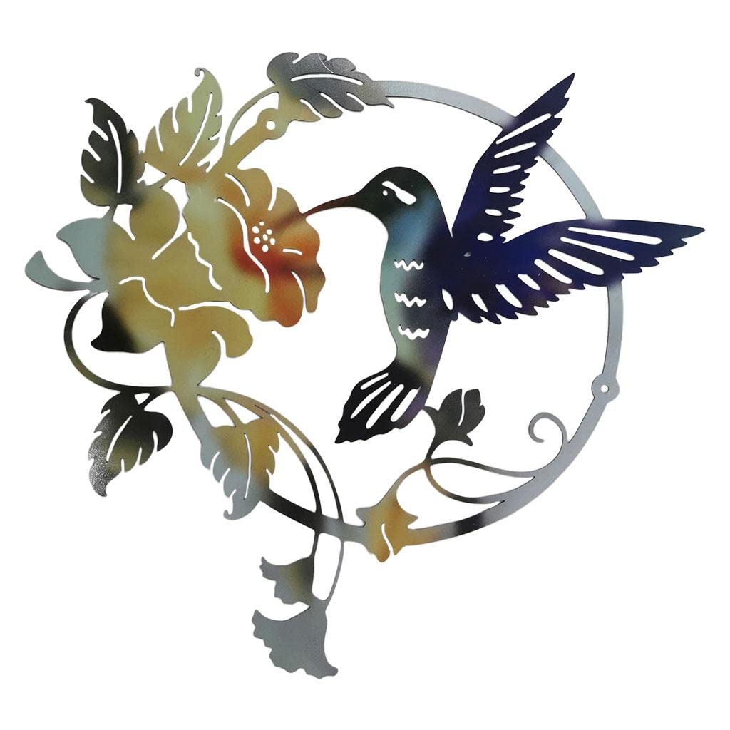 Décoration de jardin extérieur oiseau en métal contre la monotonie des clôtures de jardin