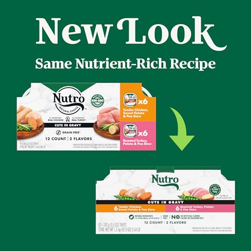 Image of Nutro Cuts in Gravy Wet Dog Food, Chicken & Turkey, 3.5 oz, 12 Count, 2pack