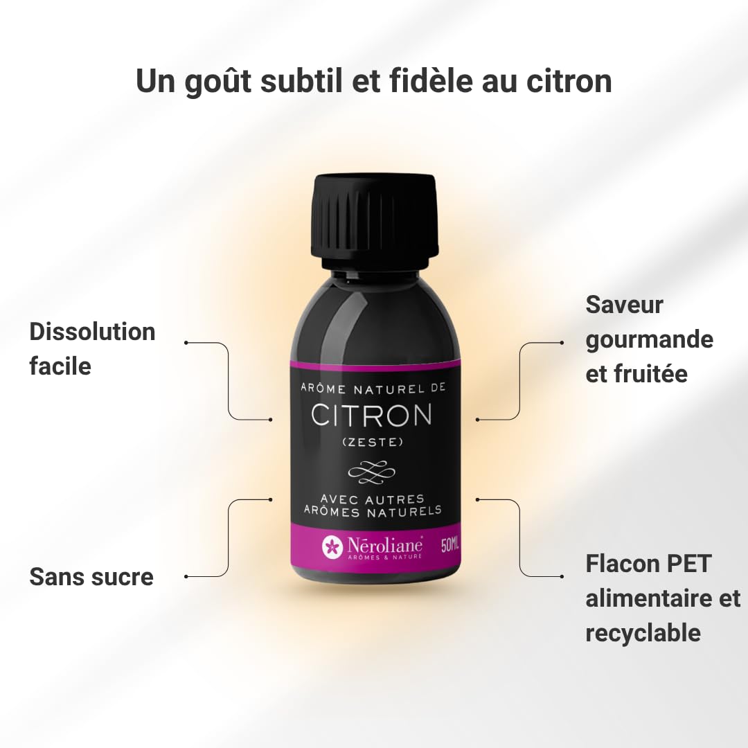 Néroliane Aroma alimentare naturale al limone, 1000 ML