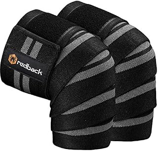 REDBACK Knee Wraps for Weightlifting,Powelifting, Fitness -Knee Straps (Grey)