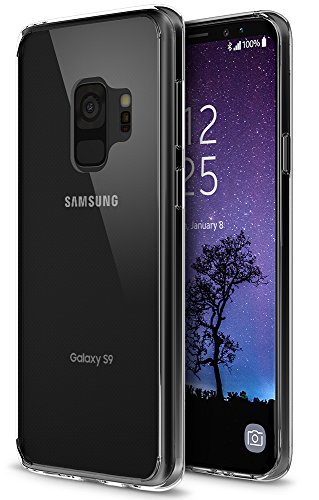 Trianium Clarium Galaxy S9 Case Hybrid Covers with Rigid PC Panel and Reinforced TPU Cushion [Ergonomic Shock-Absorbing] [Scratch Resistant] Bumper for Samsung Galaxy s 9 2018 Phone -Clear (TM000259)
