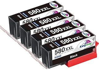 KINGWAY 580XXL Black Ink Cartridges for Canon PGI-580 PGI-580XL PGBK Ink for Pixma TS8350 TS6350 TR7550 TR8550 TS6250 TS705 TS8150 TS6150 TS8250 TS8350 TS9150 TS8351 TS9550 TS6251