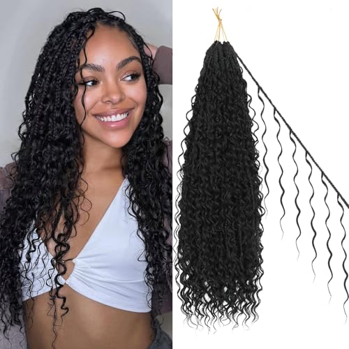 Goddess Box Braids Crochet Hair, 7 Packs 24 Inch...