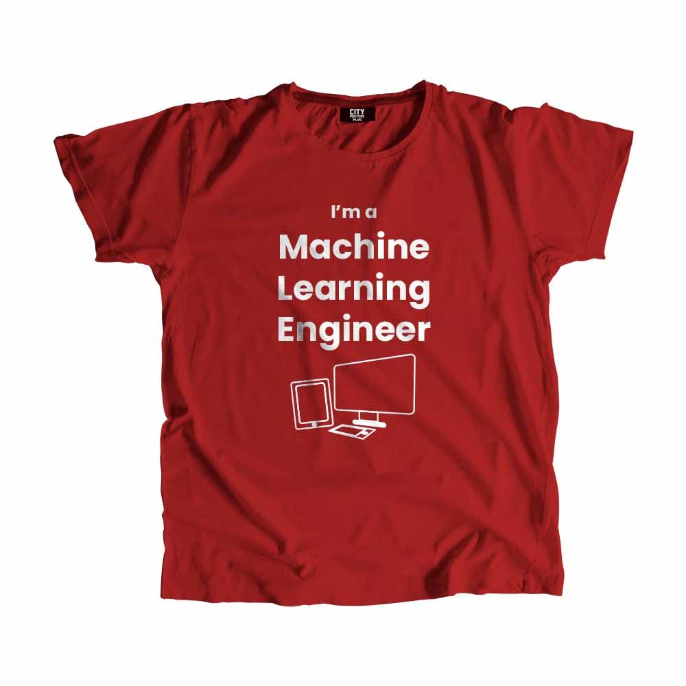 T-shirt Machine Learning Engineer rouge un cadeau original pour développeur data - 3
