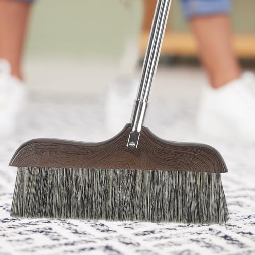 Escoba para limpieza del hogar STOBAZA con mango largo resistente de madera y acero 8