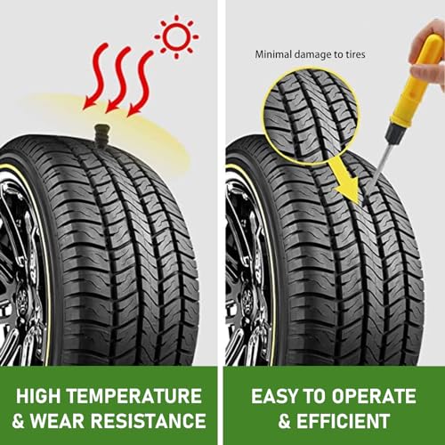 Image of Pack-30 Car Tire Repair Screw Kit, 2 Specifications of Quick Vacuum Self-Service Tire Repair Nails, Tight Fit and Perfect Sealing Waterproof Tool, Universal for Cars Motorcycles Trucks (Black)