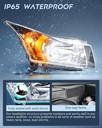 Image of Nilight Headlight Assembly for 2011 2012 2013 2014 2015 2016 Chevy Cruze