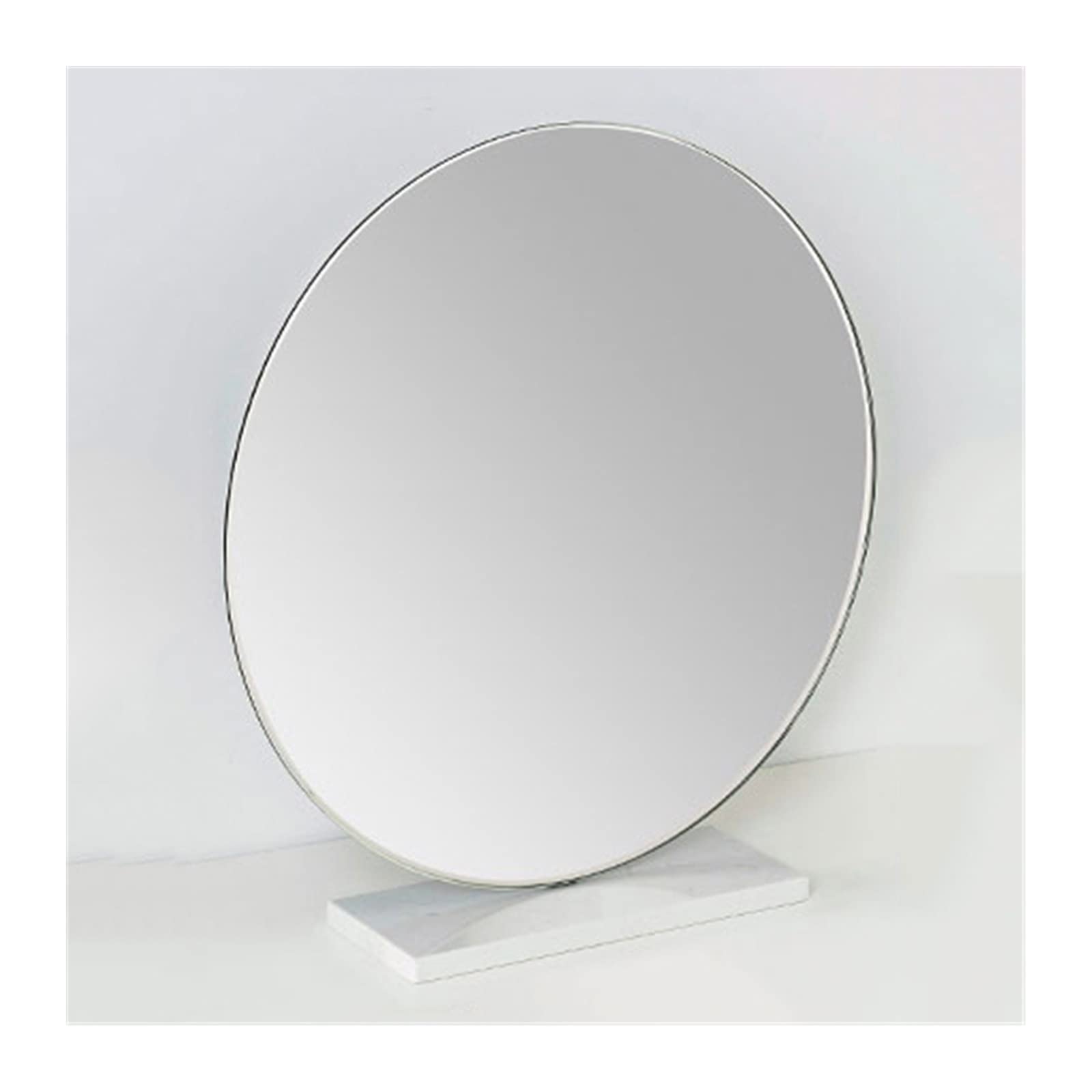 GHJrtHFJ Desk mirror, Large Desktop Mirror Modern High-definition Dormitory Bedroom Tabletop Cosmetic(White,Large)