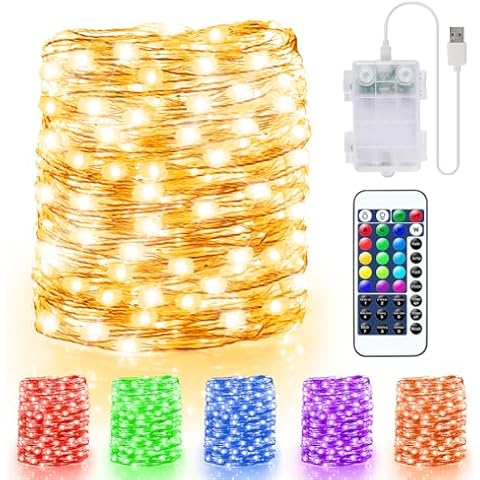 Omika 33ft 100 LED Colour Fairy Lights Cover