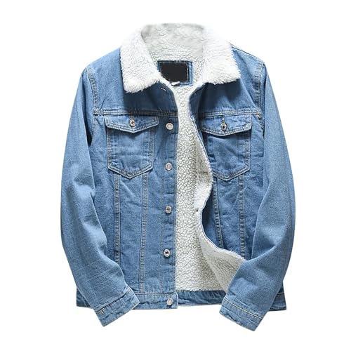 Winter Coats for Men Thicken Warm Zip Up Vintage Hunting Long Sleeve Fleece Lined Sherpa Big and Tall Streetwear