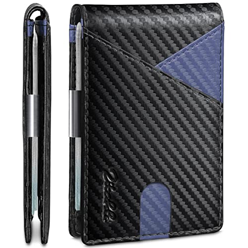 Image of Zitahli Slim Wallet for Men,RFID Blocking Leather Bifold with Money Clip | Minimalist Front Pocket Design, Holds 12 Cards, RFID Protection, Gifts for Men on Birthdays, Father's Day, and Christmas