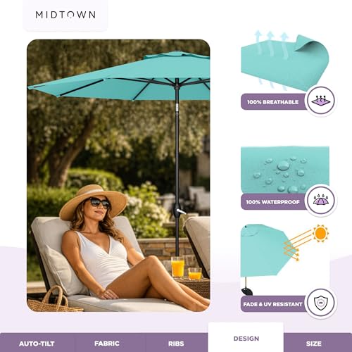 Image of Midtown Umbrellas Lean - 8 Ft Patio Umbrella, Aruba Canopy