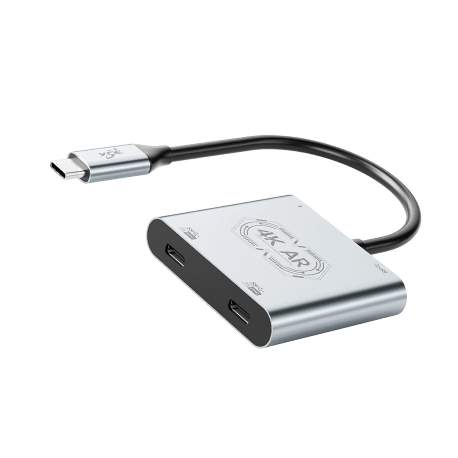 Adaptador multifuncional de puerto tipo C PD3.0 de carga rápida compatible con gafas, monitores, smartphones, doble puerto tipo C, convertidor de gafas
