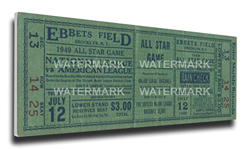 Mega Ticket MLB New York Yankees 1949 All-Star Game Ebbets Field rétro