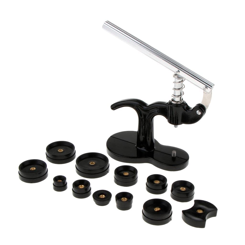 MYADDICTION Watch Back Press Tool Kit - 13 pcs 18mm to 50mm Watch Press Set Back Case Closer Watch Repair Kit With 12 pcs Dies for Watchmakers (13 Pcs) (B0BH4VNCCY) Amazon Price History, Amazon Price Tracker