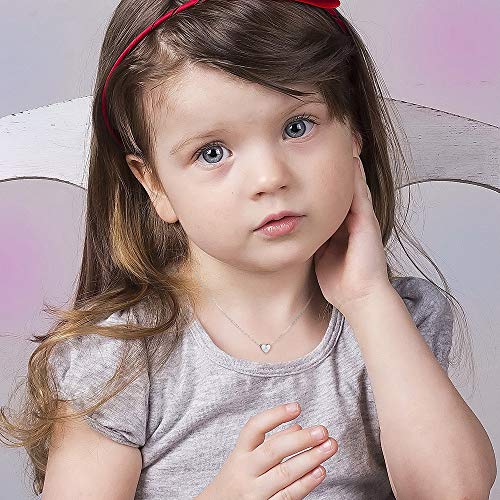 TINGN Heart Initial Necklaces for Girls, 14K White Gold Filled Heart Pendant Letter Necklace Tiny Initial Heart Necklaces for Women Teen Girls Gifts Jewelry Dainty Initial Necklaces for Girls Gifts - Image 4