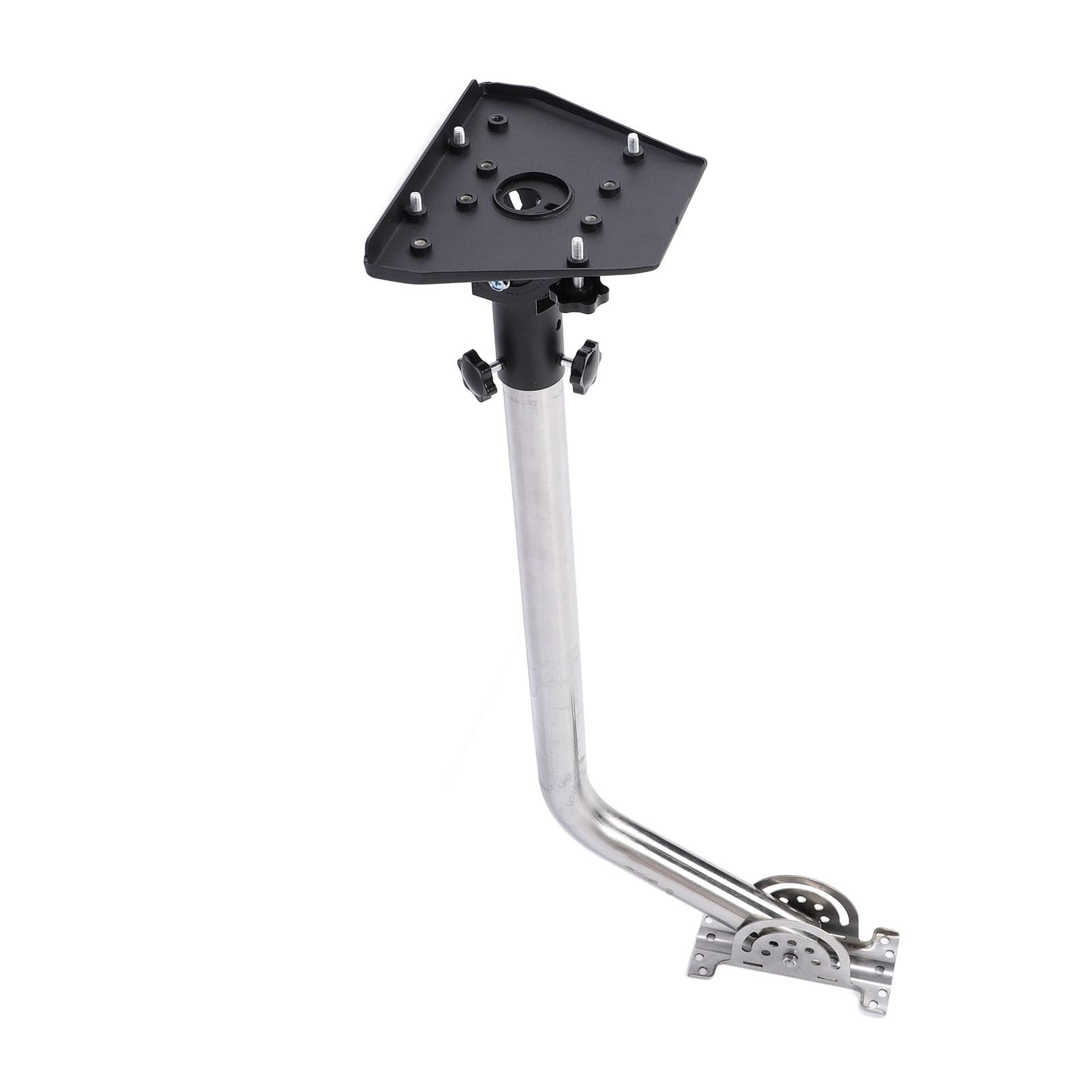 Soporte para Satélite, ángulo Ajustable de 160°, Adaptador Superior Giratorio de 360°, Kit de Montaje , Soporte para Antena con Estructura de Acero de Aleación de Brazo Largo de 43 Cm para