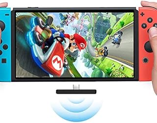 Ldex Nintendo Switch Bluetooth Adapter Audio Transmitter, Ultra Thin Mini Size, USB Type C Connector with aptX Low Latency Technology, Supports Dual Paring, Compatible with Switch, PS4, PC and TV