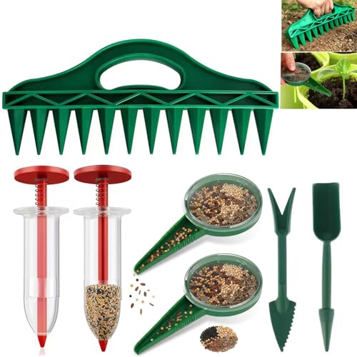 Kit de sembradora manual para jardinería de 7 piezas miniatura 1