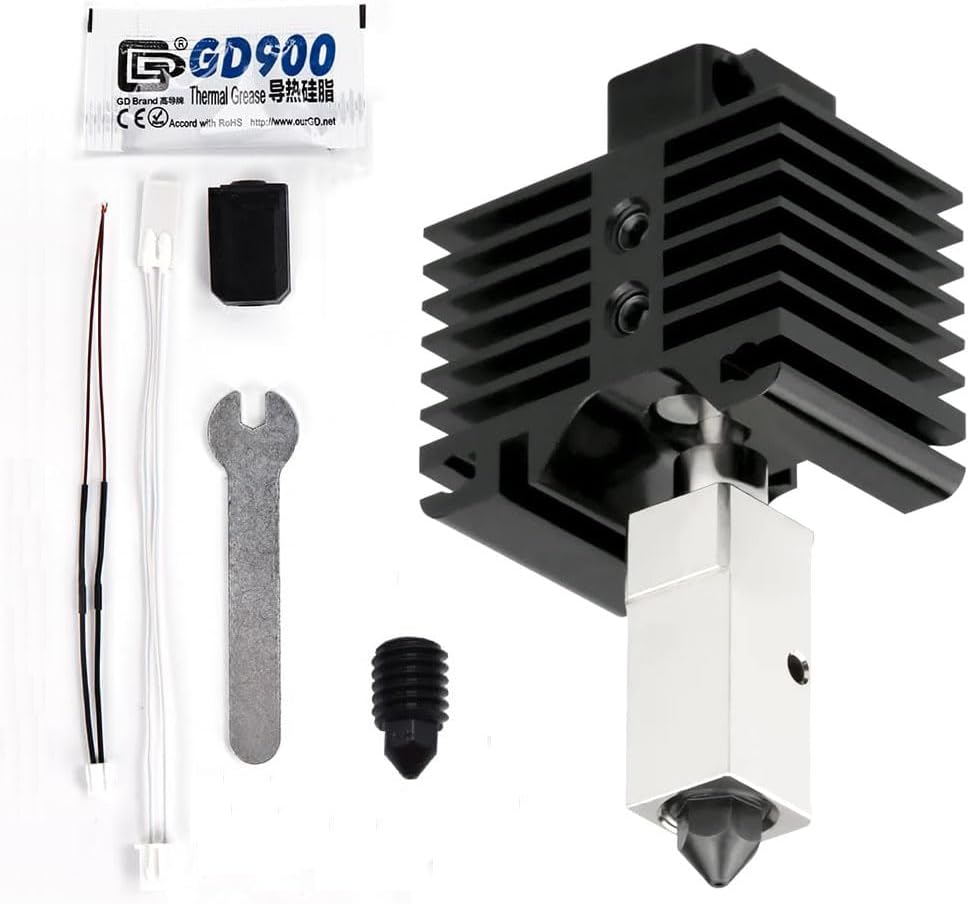 HICTOP Bambu Lab Hotend X1 Carbon Assembly Removable Hardened Steel 0.4mm Nozzle Hot End for Bambu Lab X1 Series 3D Printer