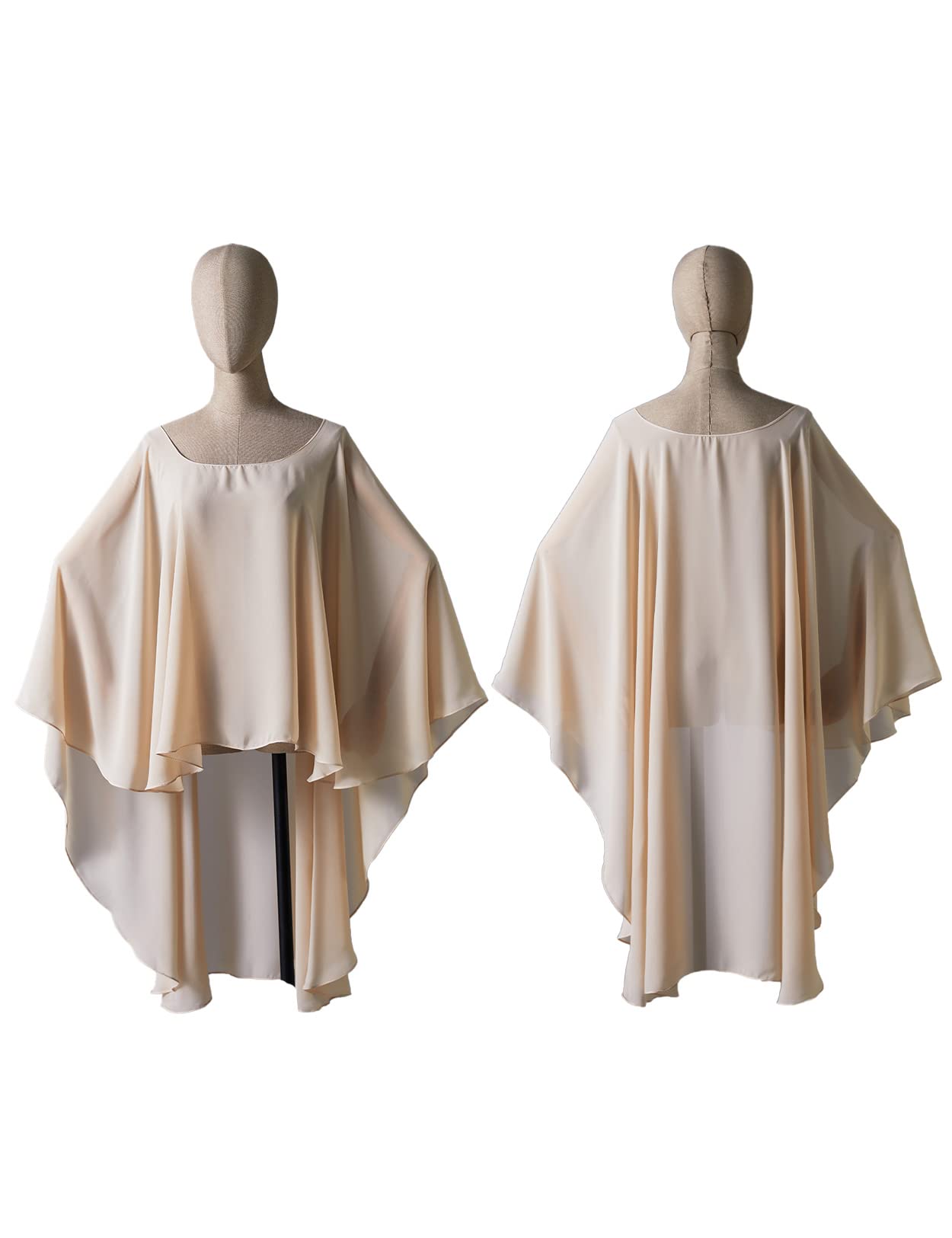 BEAUTELICATE Chal de Novia Fiesta Gasa Mujer Vintage Mantón Ligero Primavera Verano Bodas Elegante Estola Cerimonia Evento Formal Graduación Cosplay Elf