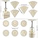 2 Sets Mooncake Mold Press 50g with 11 Stamps, SENHAI Flower and Triangle Shape Decoration Tools for Baking DIY Cookie - White