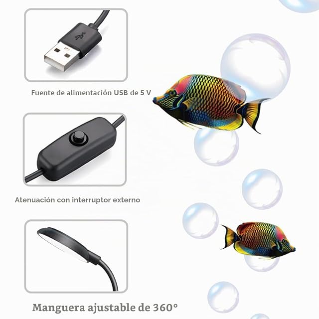 Foto 5 de 6 de BPS Lámpara LED para Acuario con Brazo Flexible