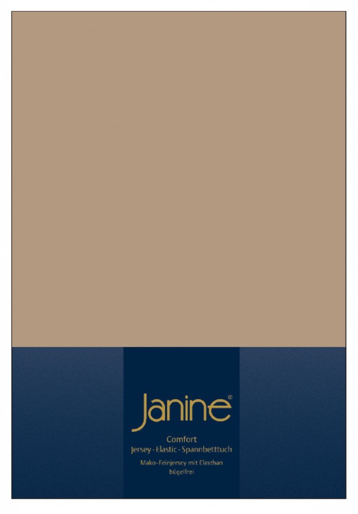 Janine Spannbettlaken Elastic-Jersey Baumwolle/Comfort Elastic 5002, Größe:100 x 200 cm, Farbe:Nougat 37