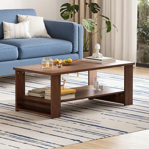 Image of Wakefit Center Table | 1 Yr Warranty | Coffee Table for Living Room Wooden, Tea Table for Living Room Wooden, Sofa Table, Free Installation from Brand, Modern Multi-Functional & Wobble-Free(Nestren)