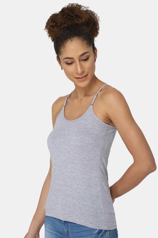 Image of Intimacy Cotton Camisole for Women with Adjustable Spaghetti Straps Comfortable Everyday Wear Camisole Slip for Women