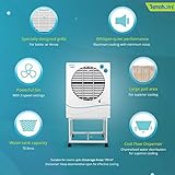Symphony Jumbo 70 Desert Air Cooler 70-litres, with Trolley, Powerful Fan, 3-Side Cooling Pads, Whisper-Quiet Performance & Low Power Consumption (White)