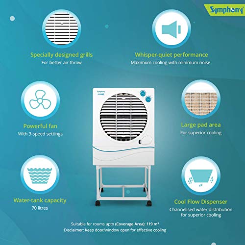Compare Symphony Jumbo 70 Desert Air Cooler 70litres, with Trolley