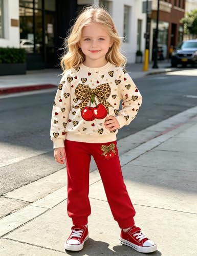 Image of Toddler Girl Clothes Fall Winter Outfits Wild Hair Don't Care Highland Cow Sweatshirt Pants Western Cowgirl Outfit