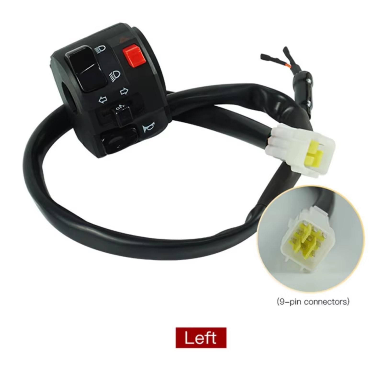 Interruttore A Pulsante Sinistro Da 22mm Indicatori Di Direzione Moto Universale Abbaglianti/anabbaglianti Fari Fendinebbia E Indicatori Di Direzione Manubrio Kill Interruttore