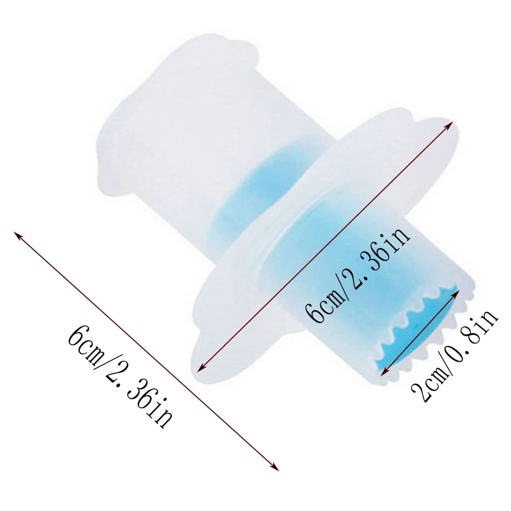 Markeny 6 Pack Blue Plastic Cupcake Plunger Cutter, 2cm Diameter