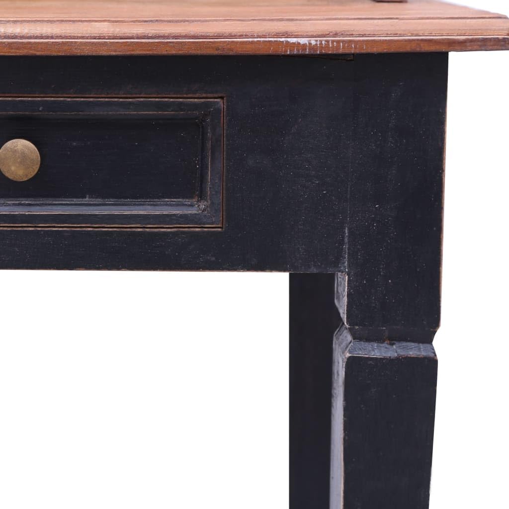vidaXL Escritorio con Cajones, Mesa para Ordenador, Escritorio de Secretaria, Mueble para Oficina Despacho Estudio, Madera Maciza de Caoba