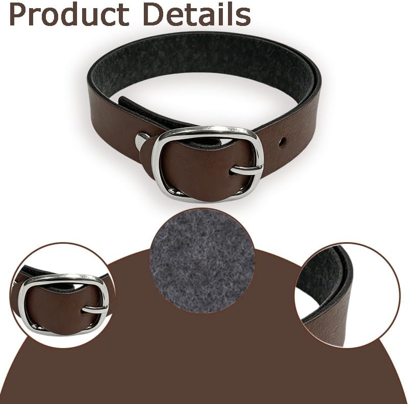 10 Pcs Leather Luggage Tag Straps, Replacement Belts with Metal Buckle, Durable Loops for Suitcase, Travel Bag, ID Card & Pass Holder (2 Colors)