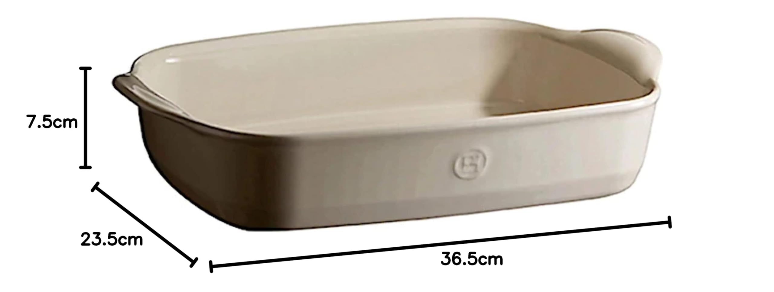 Emile henry - emile henry pirofila rettangolare argile-argilla cm. 36,5x23,5x7 altezza