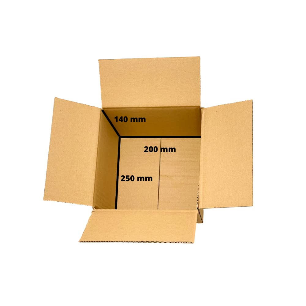 1000x Faltkartons Verpackungen Schachtel Kisten 1-wellig 250 x 200 x 140 mm