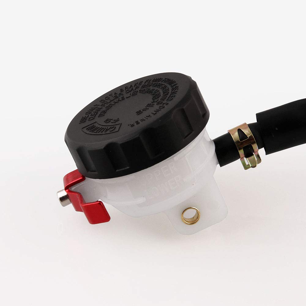 leve freno frizione moto,7/8" 22mm gruppo frizione a clacson regolabile con pompa idraulical,Freno manubrio universale in alluminio,per Honda Suzuki Kawasaki Yamaha D10 (Rosso)